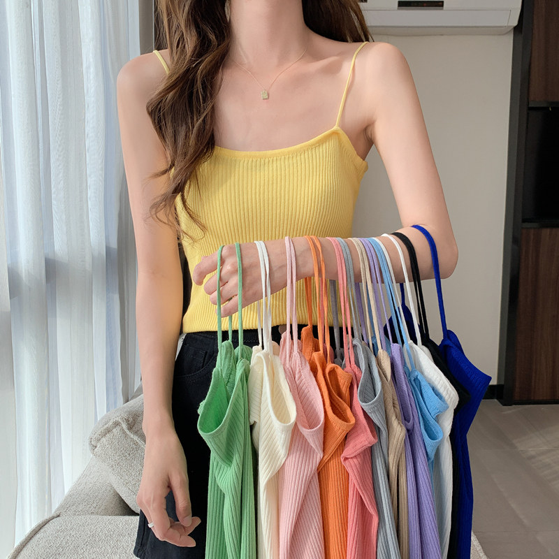 リブ編みキャミソール