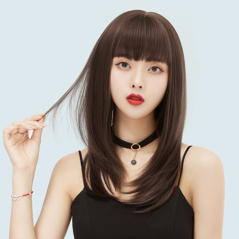 女装 ぱっつん前髪ストレートロングウィッグ