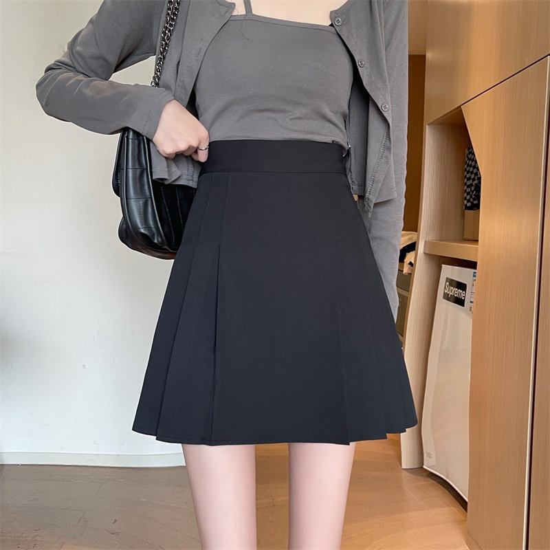 女装 ハイウエストボックスプリーツミニスカート