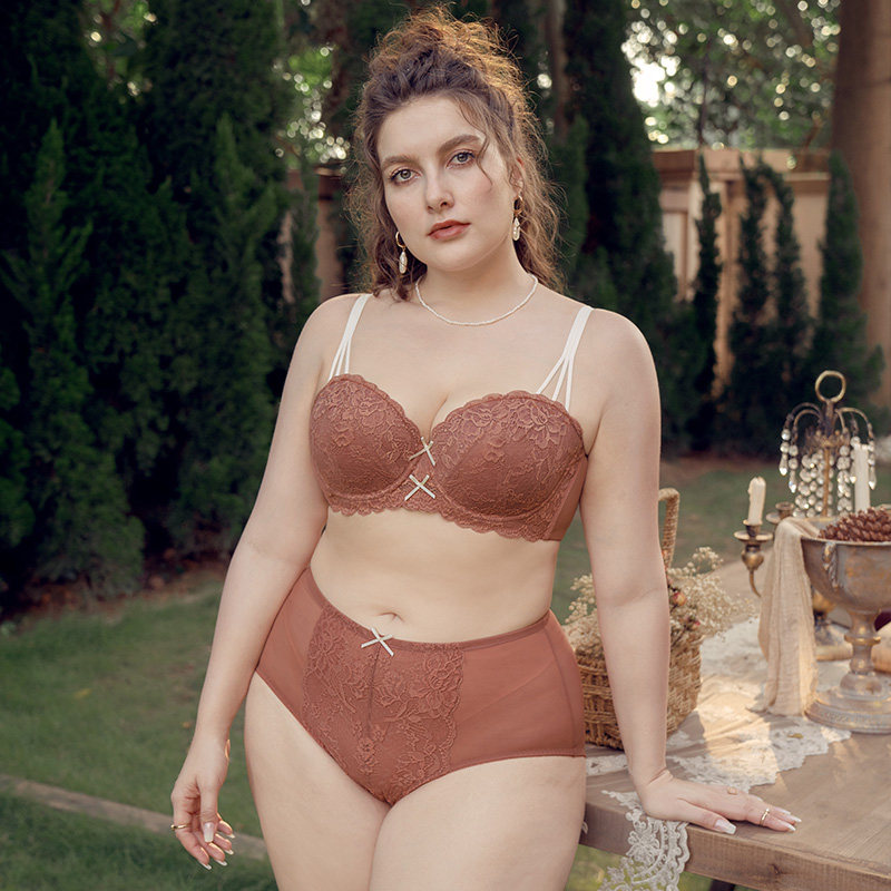 女装 花柄総レース配色肩紐ブラジャーショーツセット