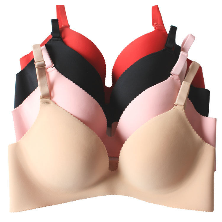 女装 無地シンプル成型カップ付きブラジャー