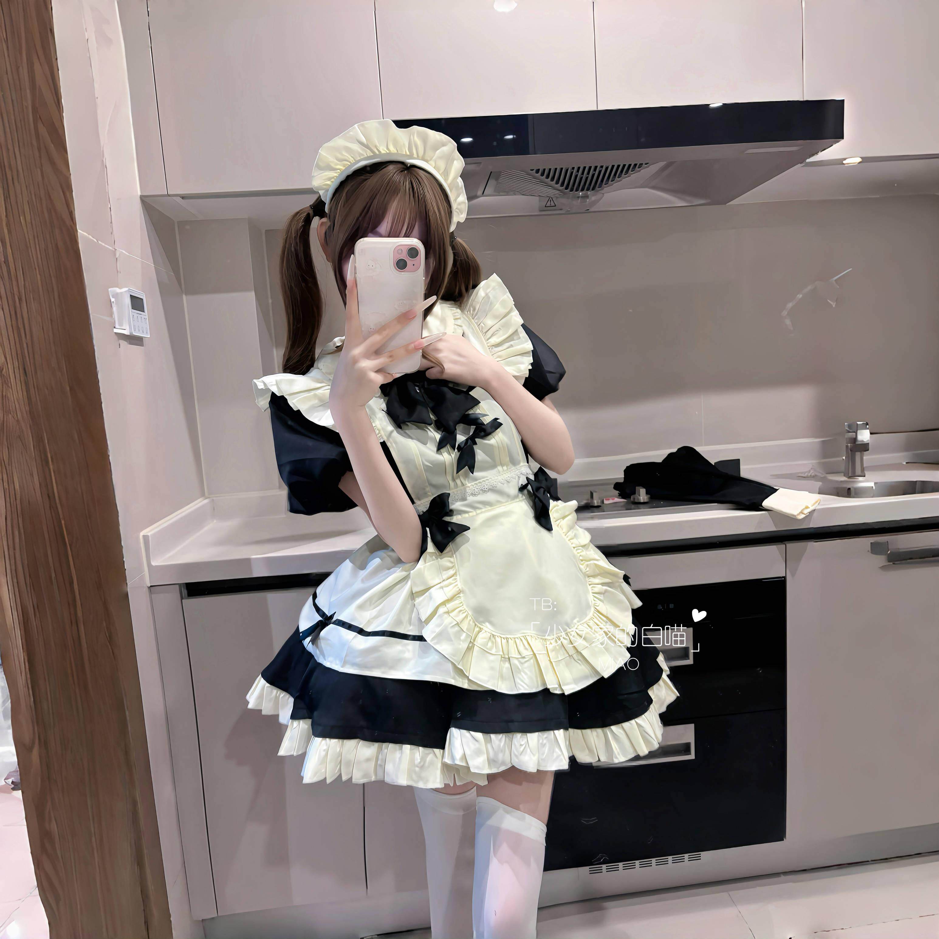 女装 フリルたっぷりクラシックメイド服セット