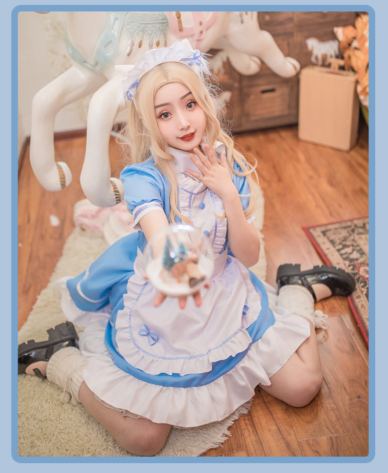 女装 夢見る不思議の国風フリルメイド服セット