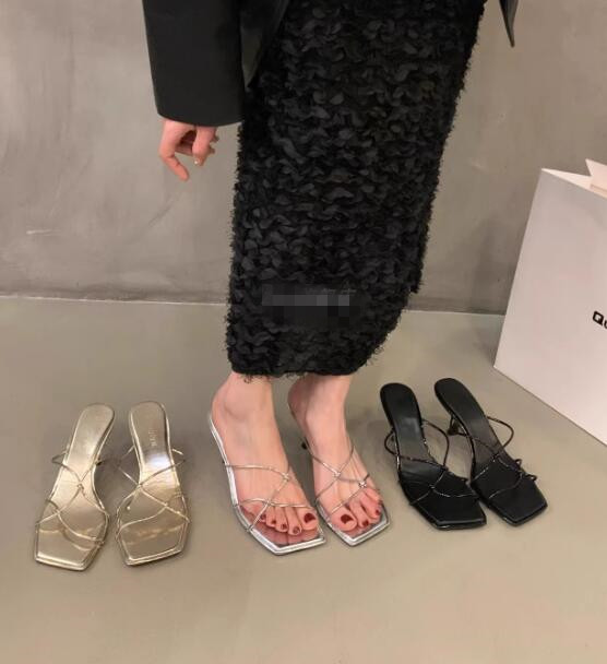 女装 夏用女性下着対応細身高跟涼鞋通勤用