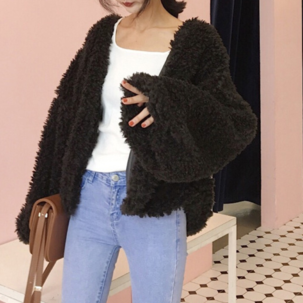 女装 もこもこボアジャケット女性用スーツ対応防寒アウター