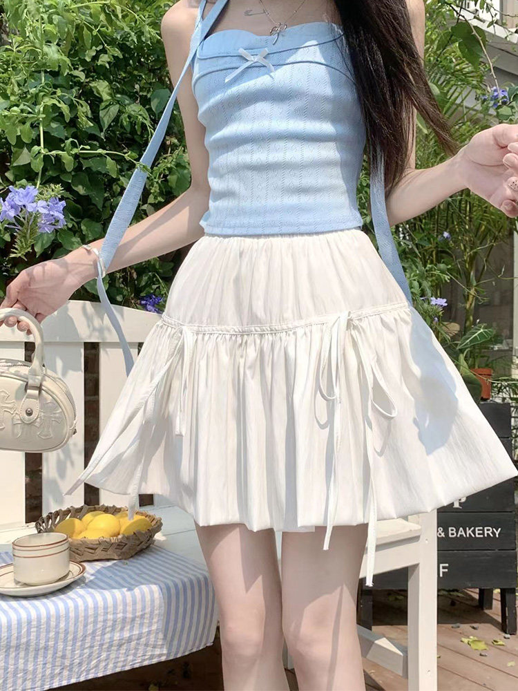 女装 ティアードフリル付きミニ丈ふんわりスカート