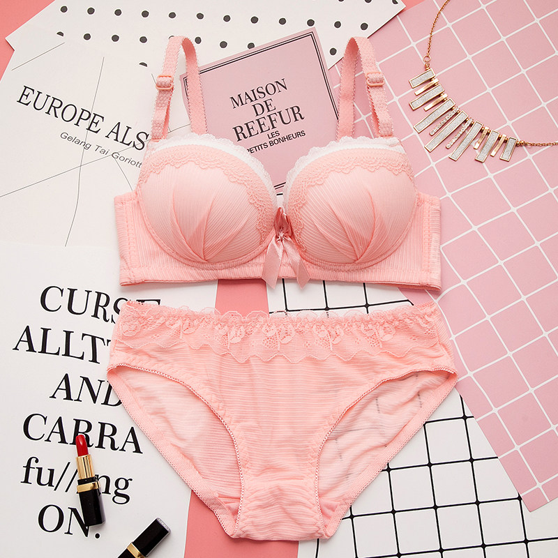 女装 華やか総レース付き姫系ブラジャーショーツセット