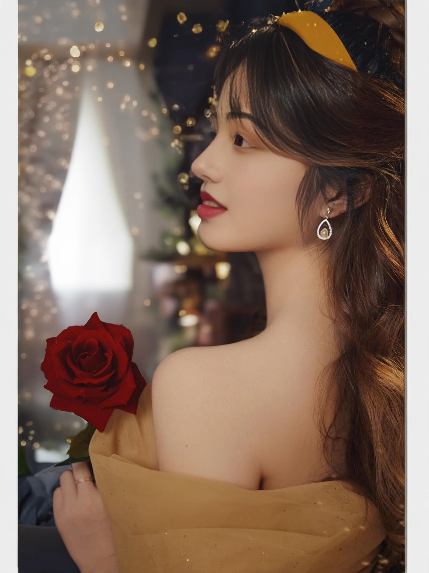 女装 夢見る舞踏会姫風オフショルダーボリュームドレス