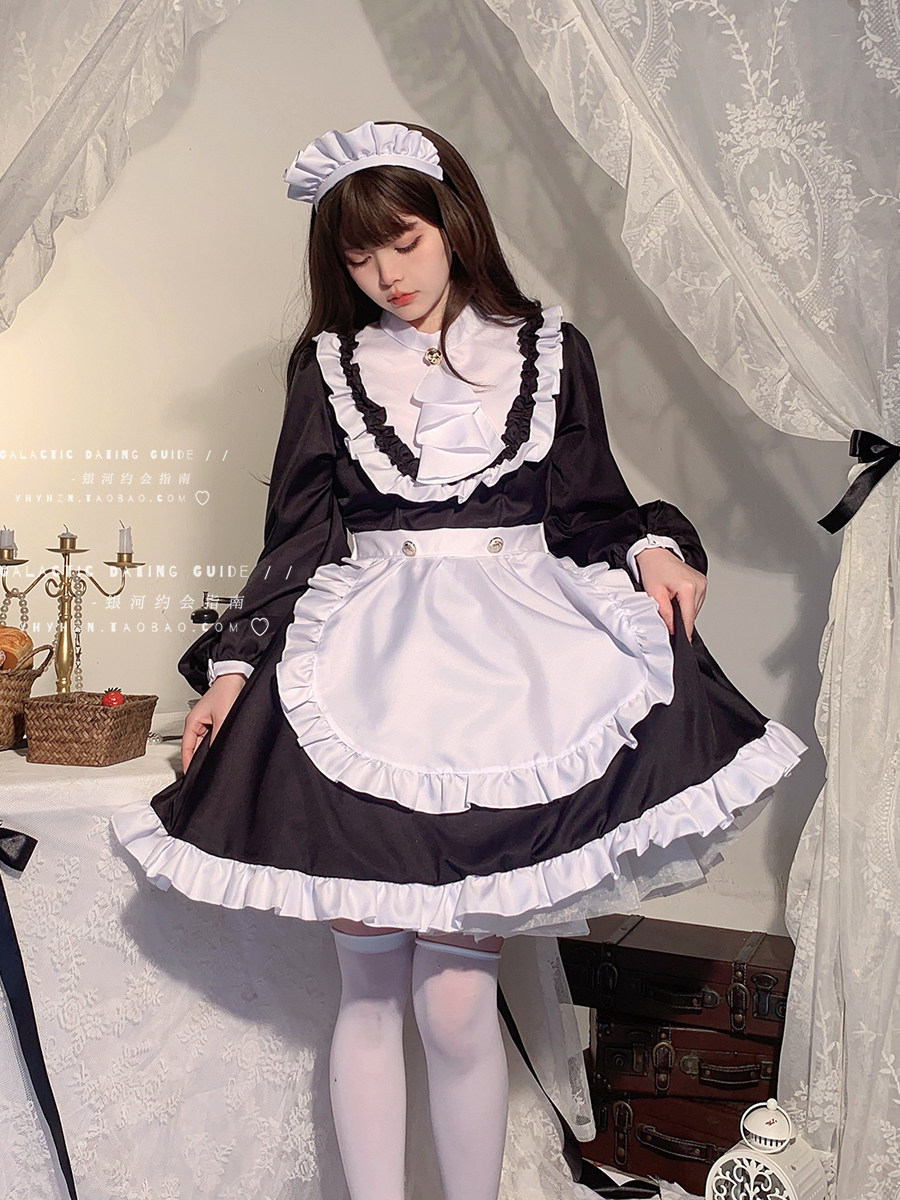 女装 クラシカル長袖メイド服フルセット