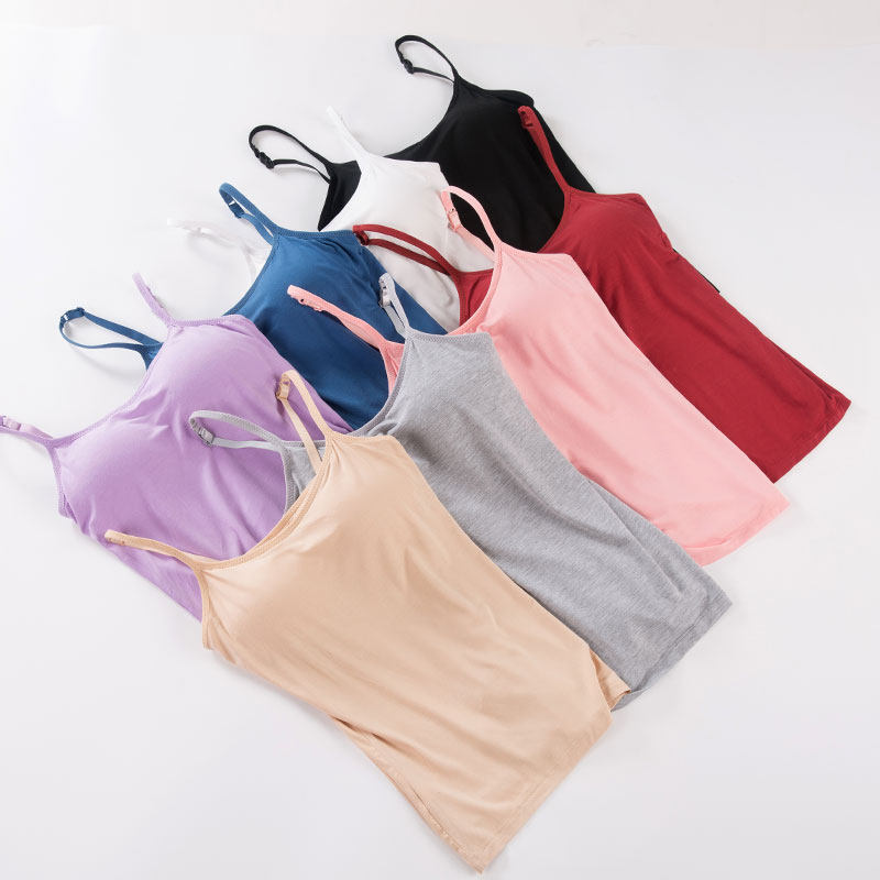 女装 胸元パッド付き細肩紐キャミソール型下着