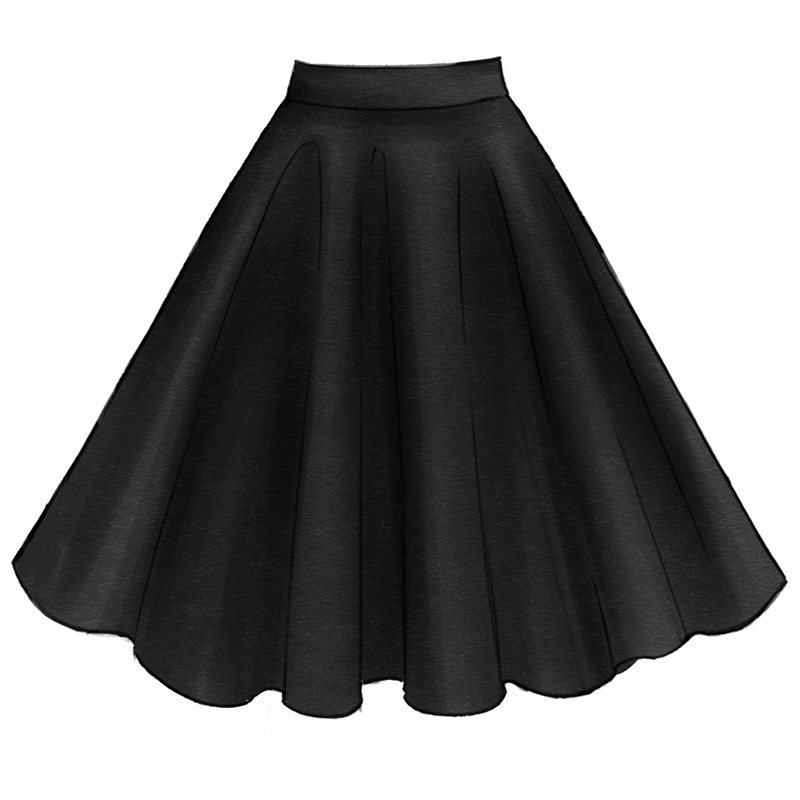 ハイウエストフレアミニスカート