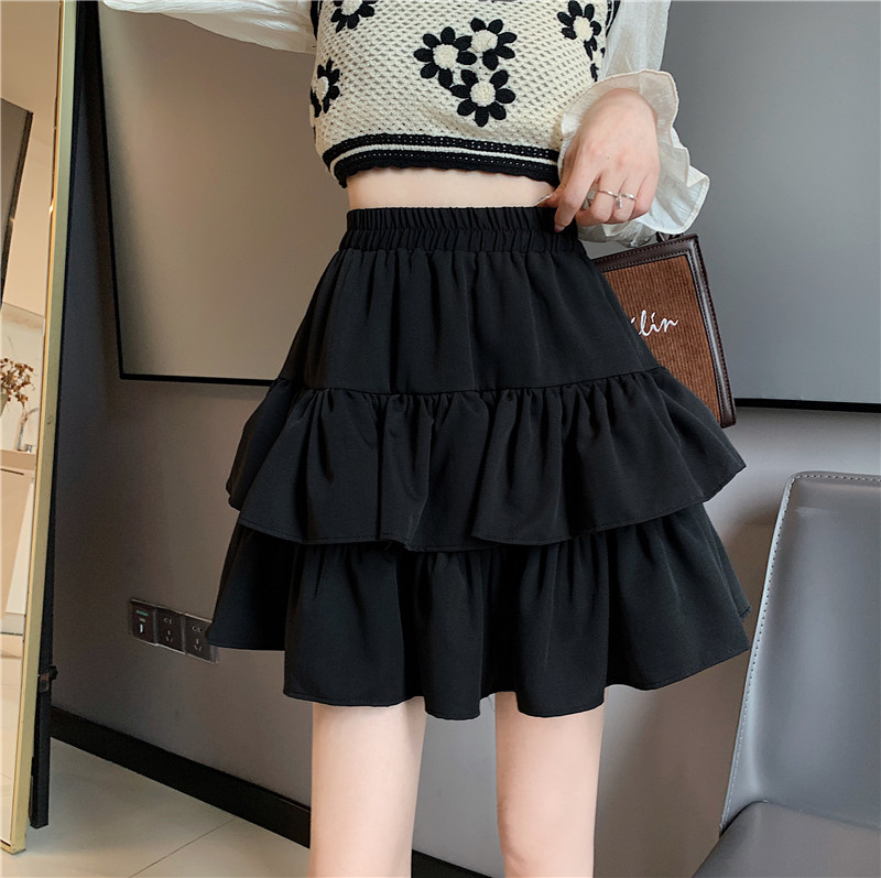 女装 二段ティアードフリルミニスカート