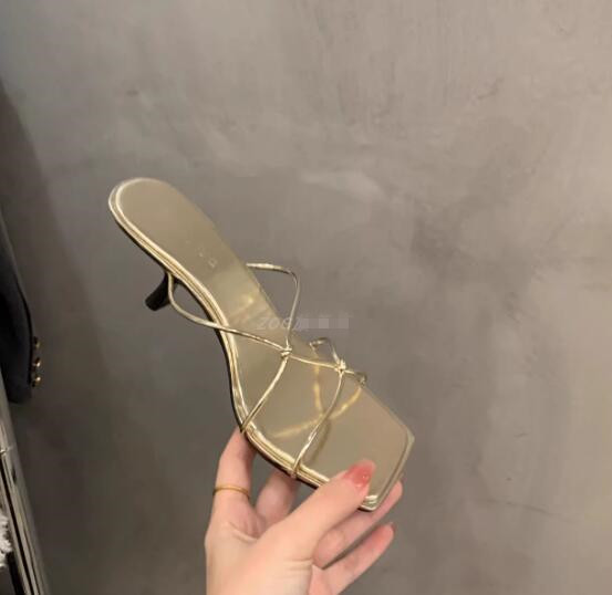 女装 夏用女性下着対応細身高跟涼鞋通勤用