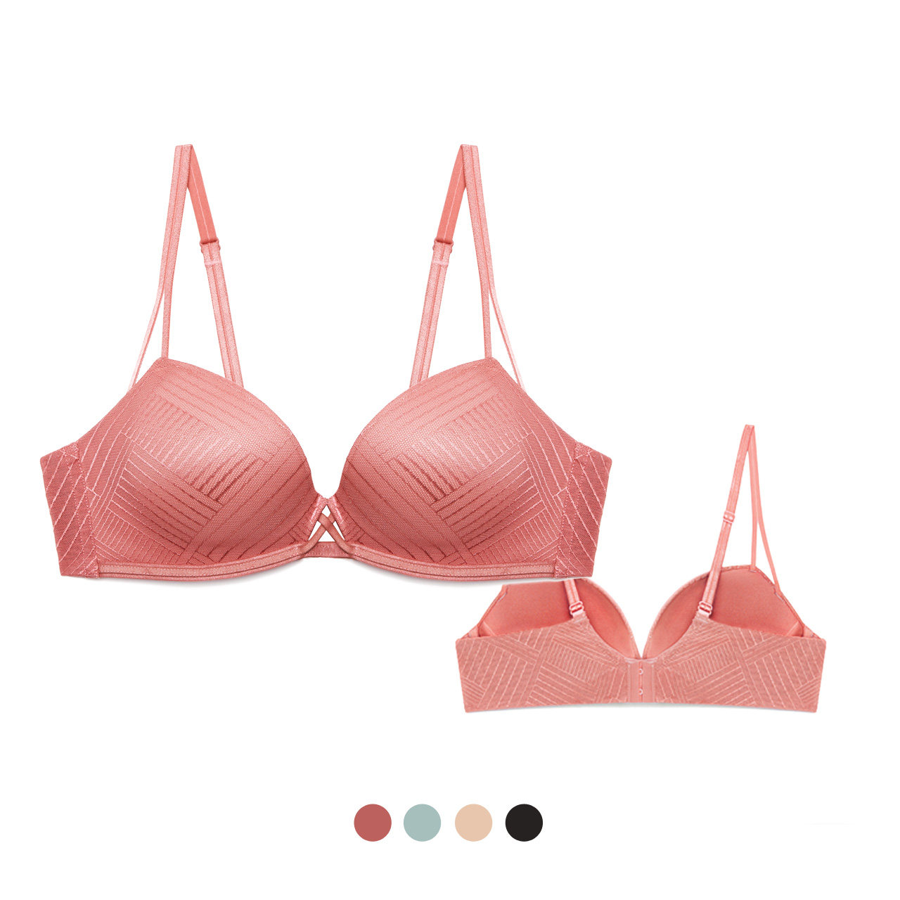 女装 立体編み模様谷間メイクブラジャー