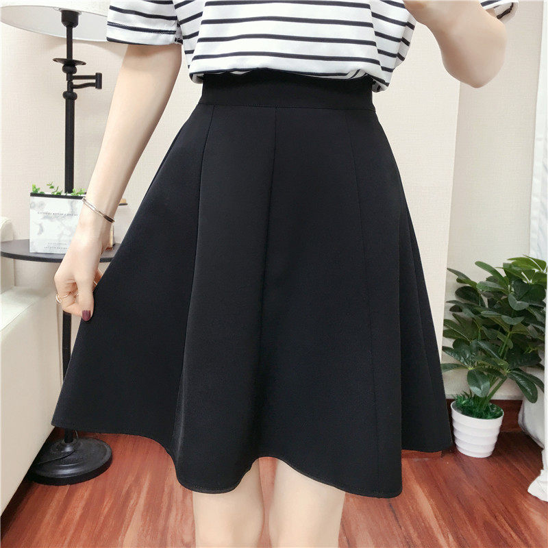 女装 ハイウエストフレアスカート膝丈タイプ