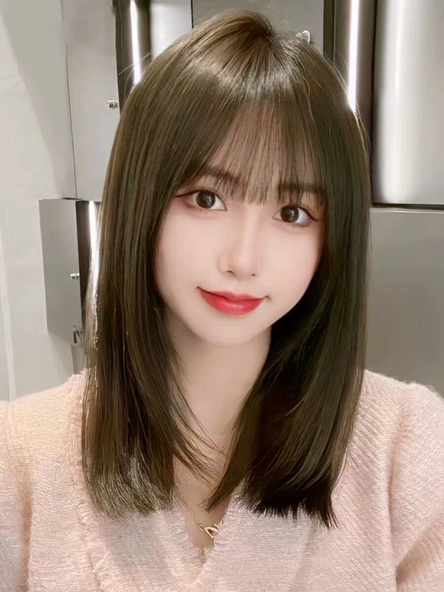 女装 清楚系ミディアムストレート前髪ありウィッグ