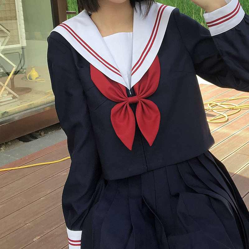 女装 清楚系スクールガール長袖セーラー服上着
