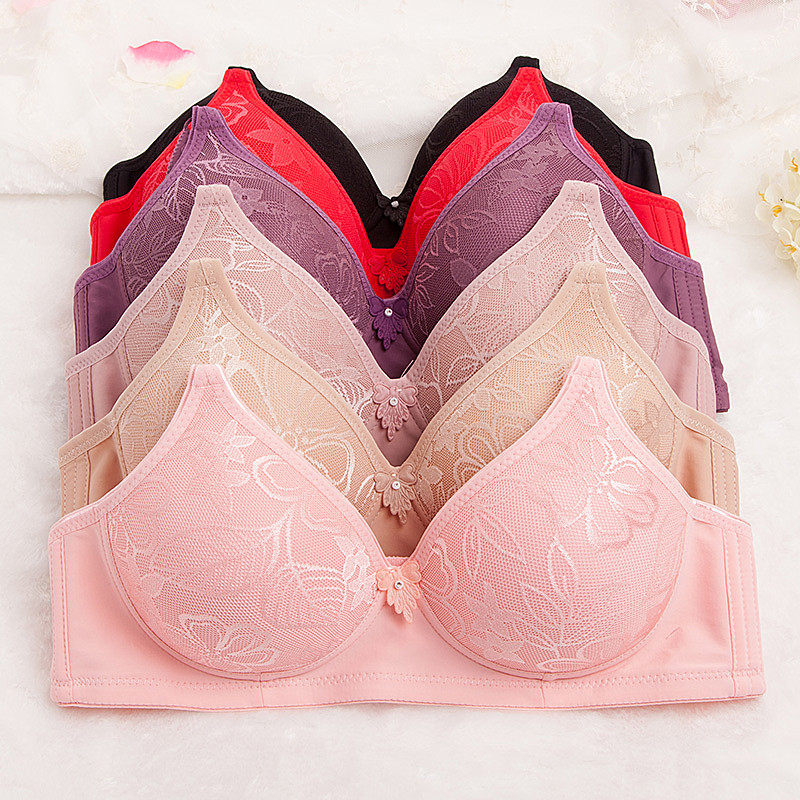 女装 花柄刺繍入り成型カップブラジャー