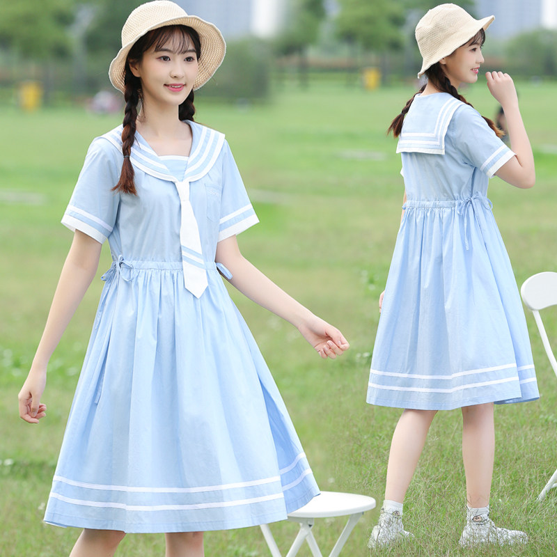 女装 爽やか夏風セーラーワンピース