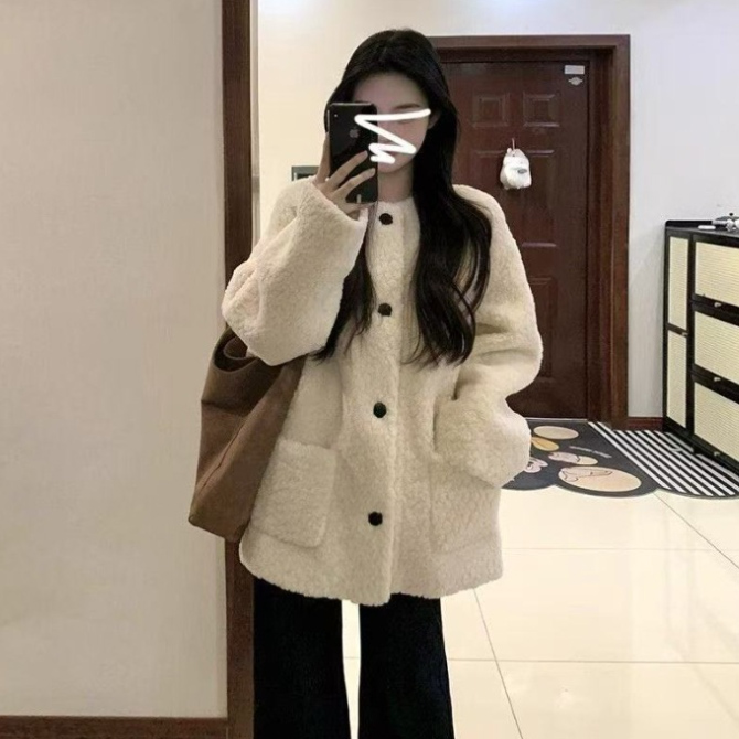 女装 秋冬新作 もこもこボアスーツコート 暖かい防寒アウター