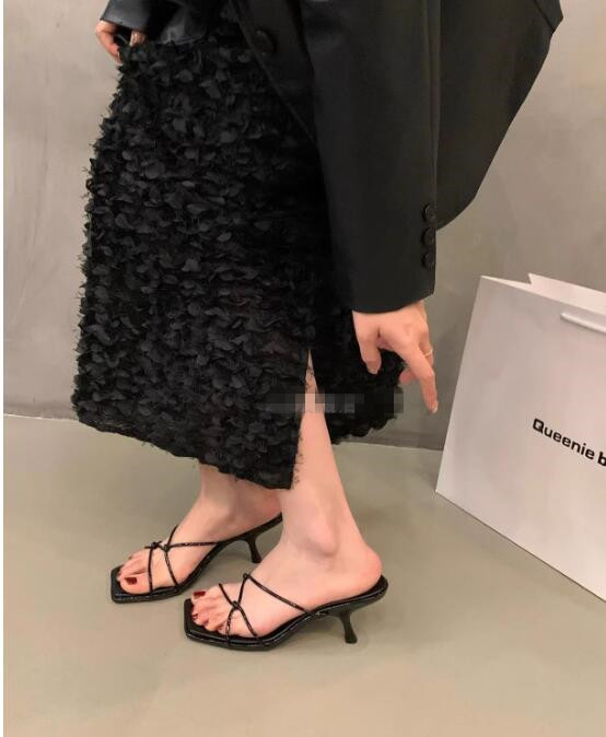 女装 夏用女性下着対応細身高跟涼鞋通勤用