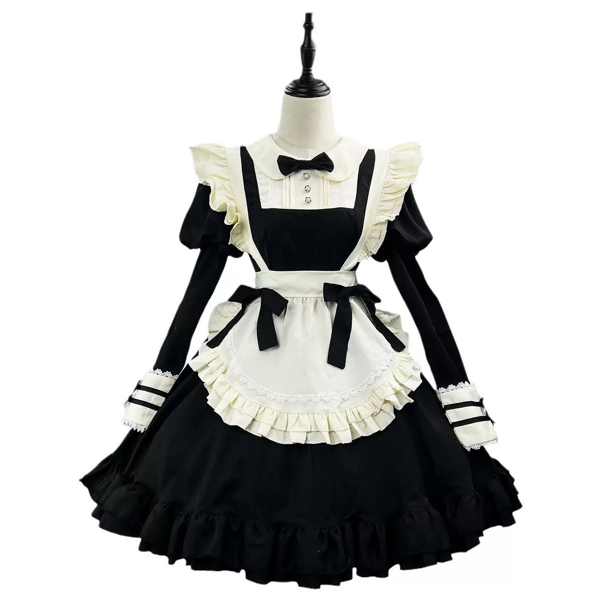 女装 クラシカルフリルメイド服ワンピースセット