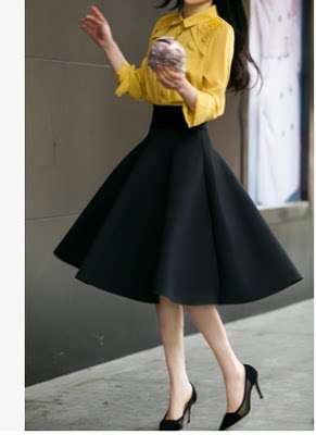 女装 エレガント美脚フレアミモレ丈スカート