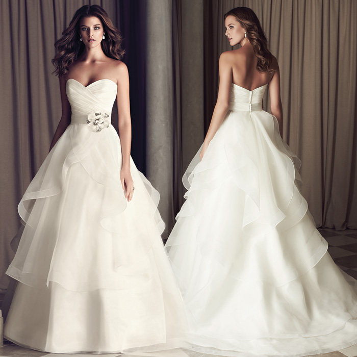 女装 ビスチェ編み上げバック豪華ティアードロングドレス