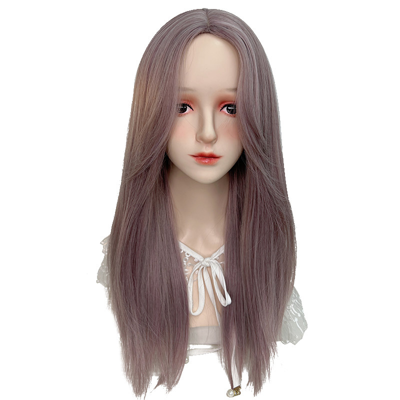 女装 ふんわり前髪付きロングストレートウィッグ