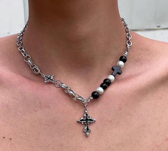 メンズアクセサリー 十字架ペンダント チェーンネックレス 男女兼用