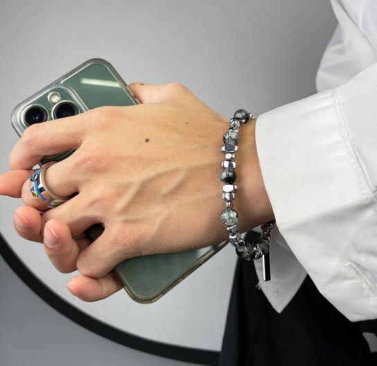 メンズアクセサリー メンズ ヴィンテージ風 シルバー ブレスレット