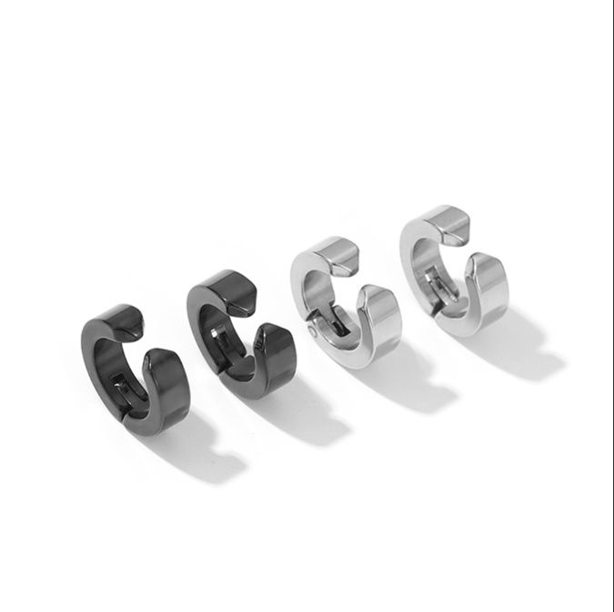 メンズアクセサリー フープクリップピアス