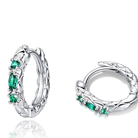 メンズアクセサリー 編み込み風フープピアス
