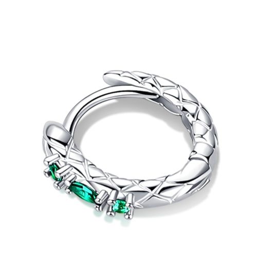 メンズアクセサリー 編み込み風フープピアス