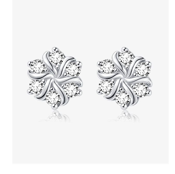 メンズアクセサリー 雪花輝き 花弁ピアス