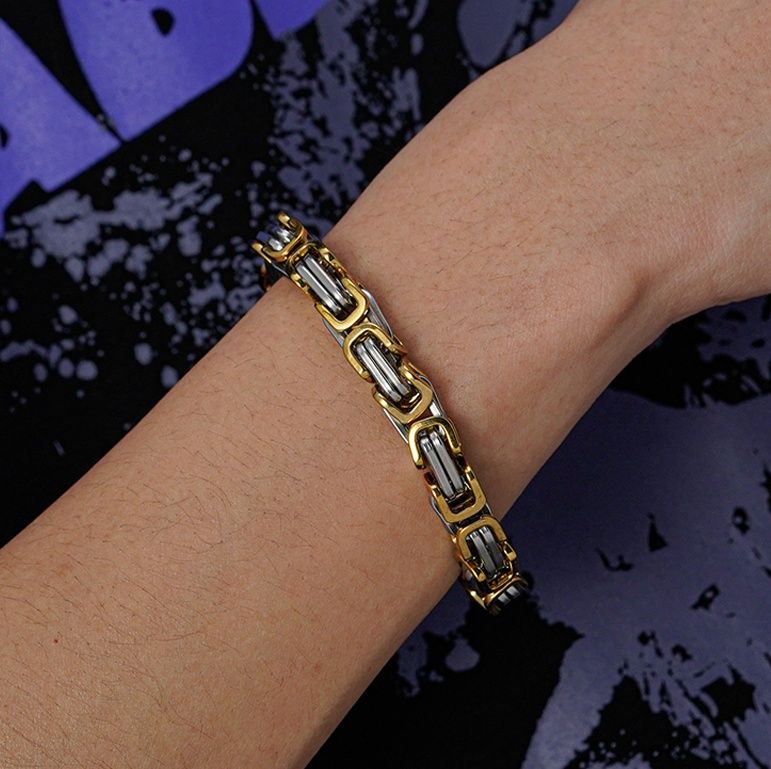 メンズアクセサリー 王者の鎖 ビザンチンブレスレット