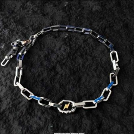 メンズアクセサリー 稲妻モチーフ チェーン ネックレス メンズ カップル対応