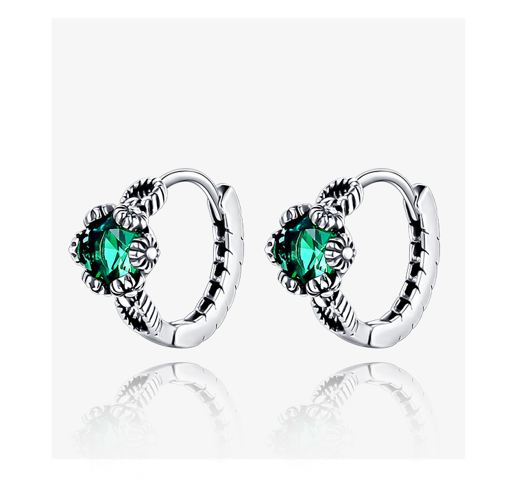 メンズアクセサリー 爪留め宝石フープピアス