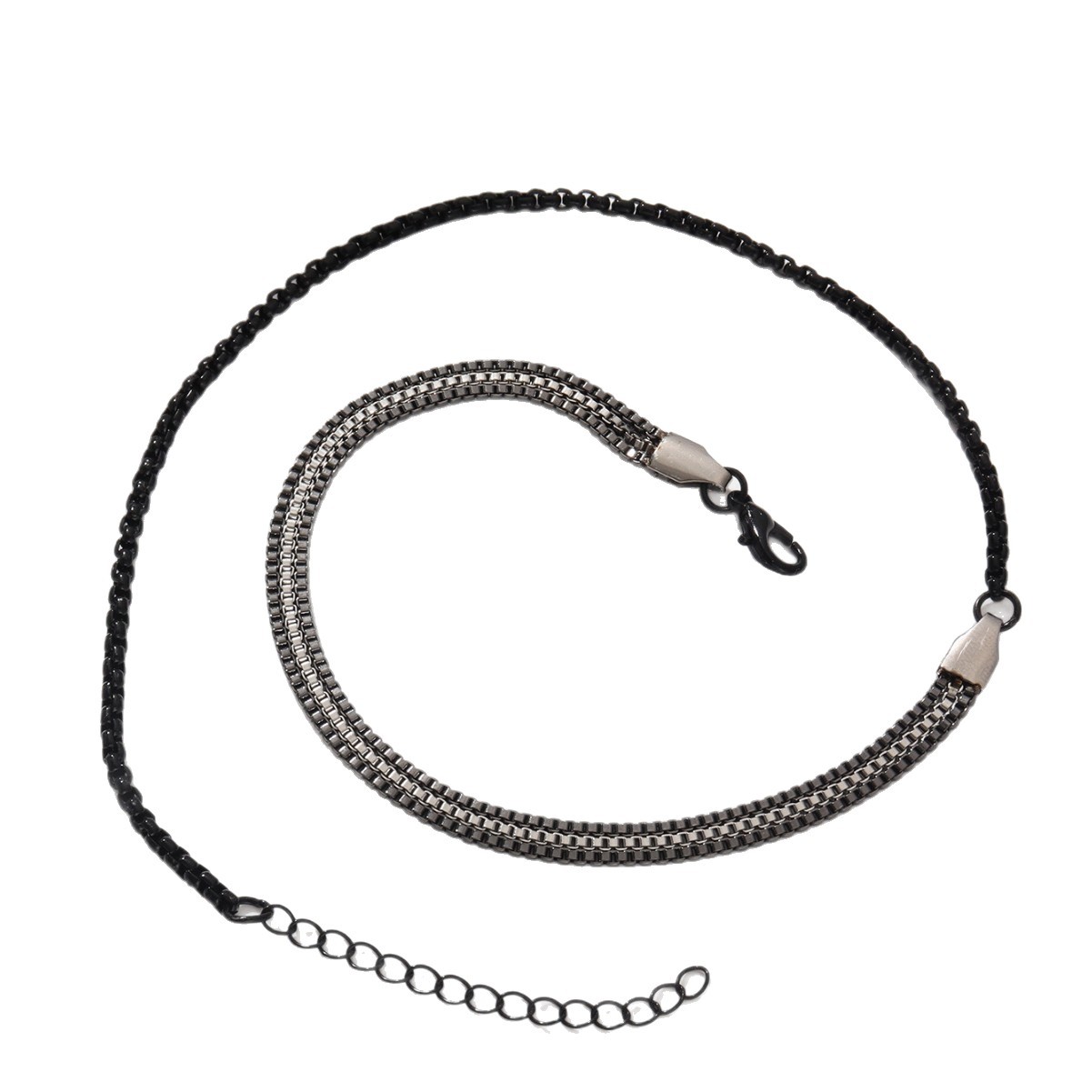 メンズアクセサリー 洗練の輝き 細身チェーンブレスレット