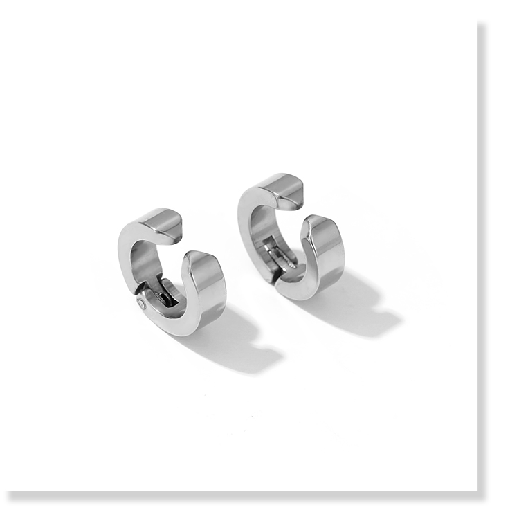 メンズアクセサリー フープクリップピアス