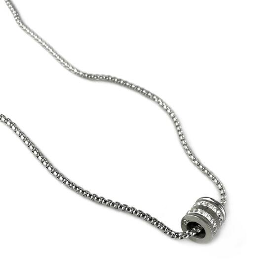 メンズアクセサリー メンズ ステンレス チェーン ネックレス リング トップ