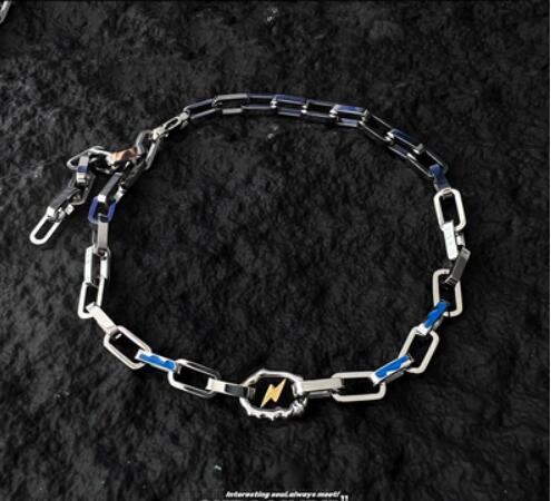 メンズアクセサリー 稲妻モチーフ チェーン ネックレス メンズ カップル対応