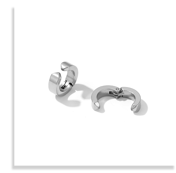 メンズアクセサリー フープクリップピアス