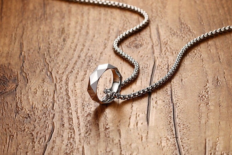 メンズアクセサリー タングステン多面カットリング メンズ指輪