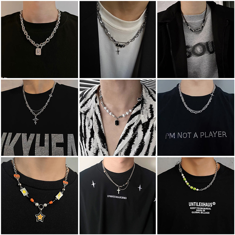 メンズアクセサリー ストリートチャームネックレスコレクション