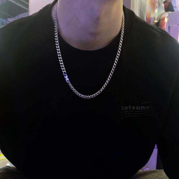 メンズアクセサリー メンズ喜平チェーンネックレス シルバー調