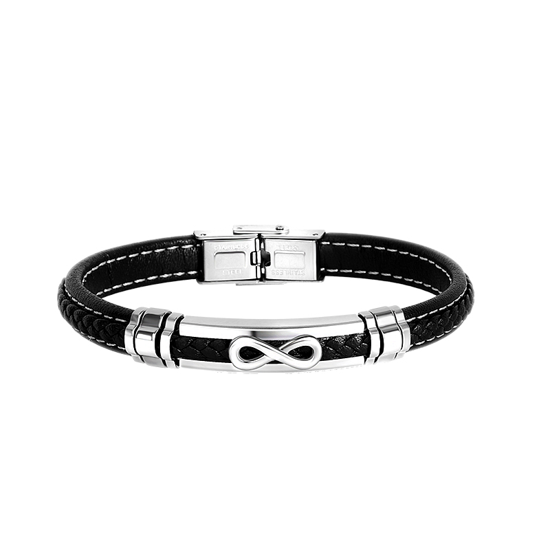 メンズアクセサリー 無限の絆 レザーブレスレット