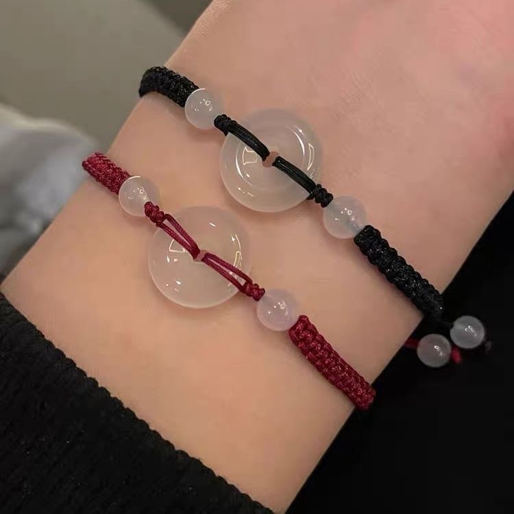 メンズアクセサリー 縁結び 編み紐リングブレスレット