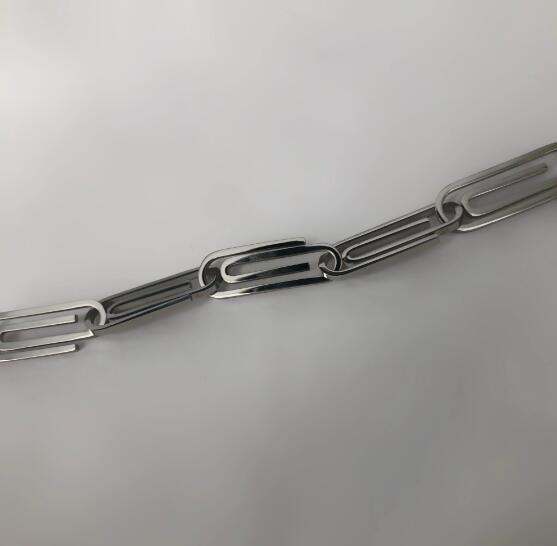 メンズアクセサリー シルバー チェーン ブレスレット プレート付き 男女兼用