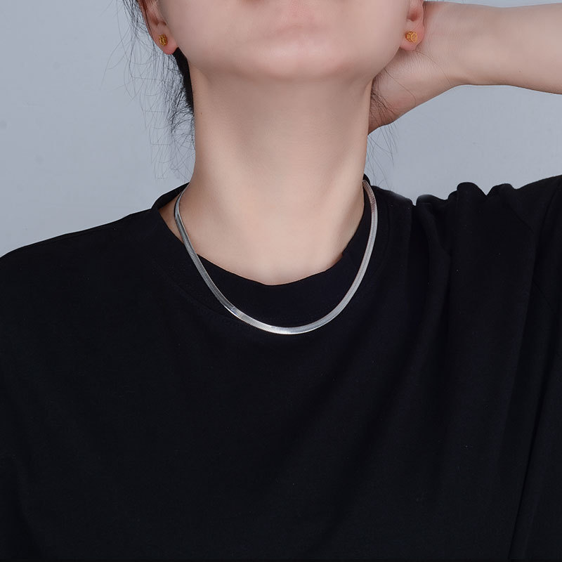 メンズアクセサリー 蛇骨スネークチェーンネックレス